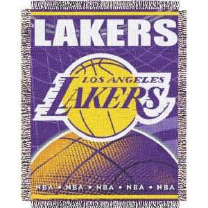    Los Angeles Lakers Woven NBA Throw   48 x 60