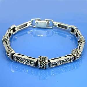 20.30 grams 7.5 Inch 925 Sterling Silver Marcasite Line 