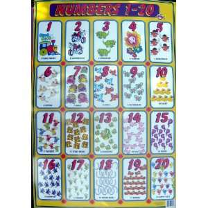  Large Wall Chart Numbers 1 20 Toys & Games