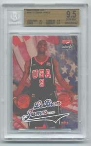 2004 Fleer USA Olympic LeBron James Rookie Graded BGS 10 9.5 9.5 9.5 