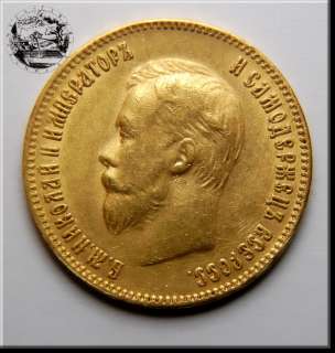 Russia Nicholas II 10 ROUBLES 1903 AP Gold MA#37  