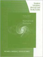 Student Solutions Manual with Study Guide for Burden/Faires Numerical 