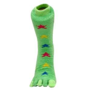 Green Fun Furry Toe Socks Size 9 11 