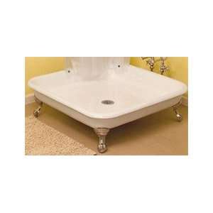  Strom Plumbing Shower Pan P0774W White Ball and Claw Feet 