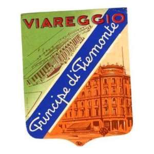  Grand Hotel Principe Di Piemonte Luggage Label Viareggio 