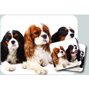  Cavalier King Charles Spaniel Dog Mouse Pad & Coasters Set 