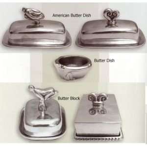   Butter Dishes Butter Dish Round Birdman Small