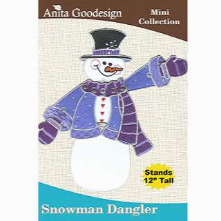 Anita Goodesign Embroidery Designs CD SNOWMAN DANGLER  