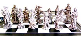 Horror Skeleton Knight Warrior Chess Board Game Set NEW  