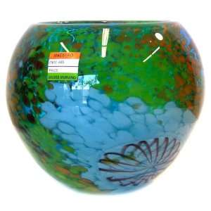    Murano art glass Vase bowl splash and swirl A85