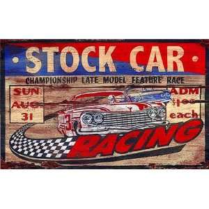  Stock Car Racing   Large   Vintage Signs 