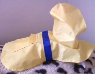 Dog Hooded Yellow Rain Coat Puppy Clothes Apparel Pet Fashion XS XXS 