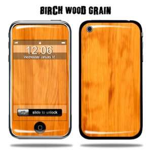   Decal Sticker for Apple iPhone 3G/3GS 8GB 16GB 32GB   Birch Wood Grain