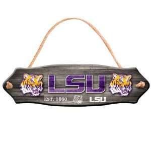   NCAA Louisiana State Fightin Tigers Fence Wood Sign