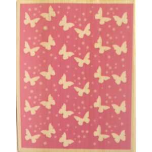  Butterflies Background Rubber Stamp   Wood Mounted Arts 
