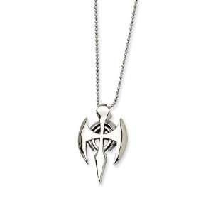    Stainless Steel Gothic Aariel Cross Pendant Necklace Jewelry