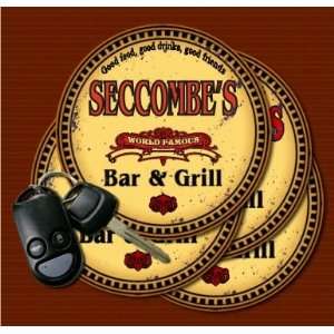  SECCOMBES Family Name Bar & Grill Coasters Kitchen 