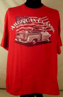 Early 50s Chevy Chevrolet Pick Up Truck American Classic Flag T shirt 