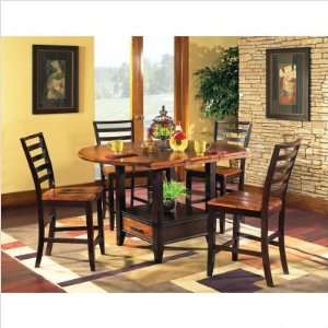Bundle 68 Abaco 5 Piece Drop Leaf Counter Height Dining Table Set in 