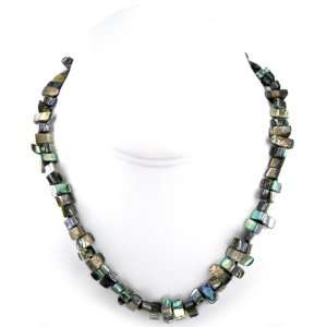   Abalone Shell Beads Necklace   16.5 Inches West Coast Jewelry
