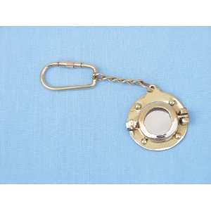  Brass Porthole Mirror Key Chain 5     Nautical Decorative 