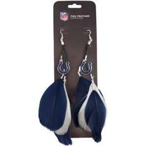Indianapolis Colts NFL Team Color Feather Earrings