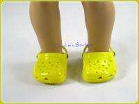 Yellow Clogs/Crocs Sandals fit American Girl & 18 Doll  