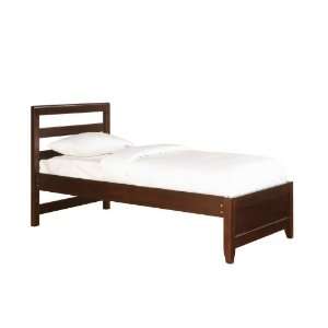  Twin Size Bed Contemporary Style in Rich Brown Chocolate 
