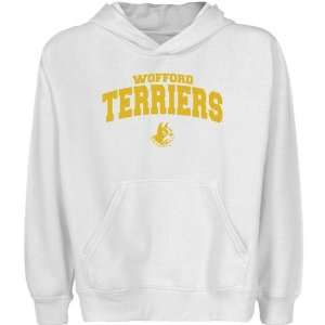  Wofford Terriers Youth White Logo Arch Pullover Hoody 