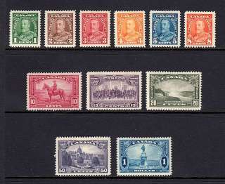 CANADA 217 227 VF Mint 35 KGV Pictorial set $225.00  