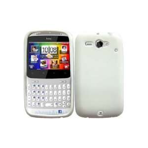  HTC ChaCha / Status Silicone Skin Case   White (Package 