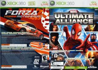 Marvel Ultimate Alliance / Forza 2 Motorsport   XBOX 360 Complete 