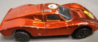 1969 Hot Wheels RED LINE FORD MARK IV Metallic Orange USA Lift Up Back 