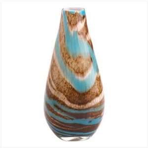  Teardrop Teal Topography Vase