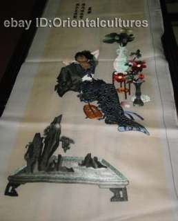 Chinese totally 100% Hand Su silk Embroidery art 4screens birds 
