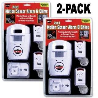 Wireless Motion Sensor Alarm and Chime Kit (2 Pack) with two remote 