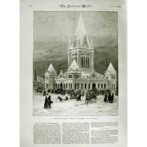 1883 WINTER CARNIVAL MONTREAL ICE PALACE SNOW CANADA 