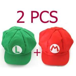   Super Mario Bros Hat Mario Luigi Cap Cosplay Red Green Toys & Games