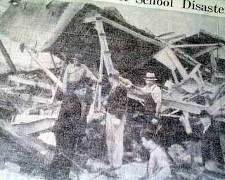 1937 NEW LONDON SCHOOL EXPLOSION Texas TX in Newspaper  