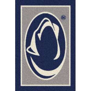   Grey team rug with Nittany Lion mascot 7.80 x 10.90.