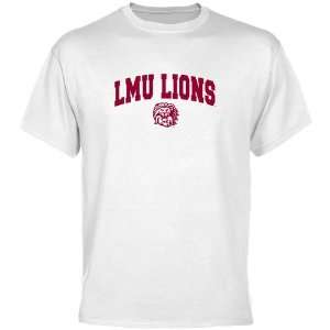  Loyola Marymount Lions White Mascot Arch T shirt Sports 