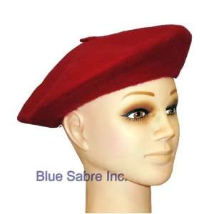  Red Wool Beret Hat 