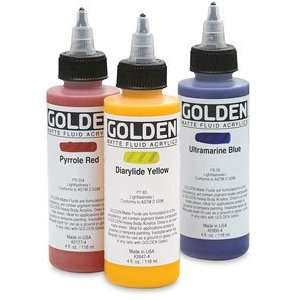  Golden Matte Fluid Acrylics   Diarylide Yellow, 4 oz Arts 