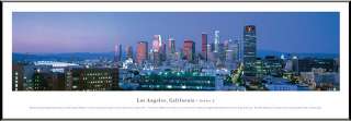 LOS ANGELES, CALIFORNIA Skyline Panoramic Print #2B  