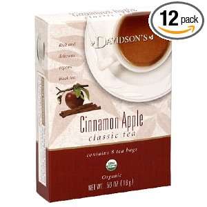 Davidsons Tea Cinnamon Apple, 8 Count Tea Bags (Pack of 12)  