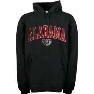  Alabama Crimson Tide Black Acid Washed Mascot Hooded 
