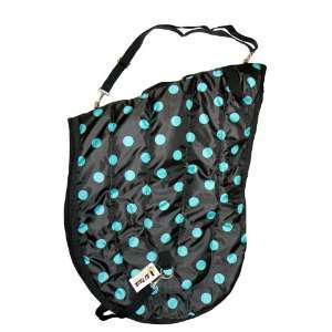  All Purpose English Saddle Carrier Turquoise Polka Dots 