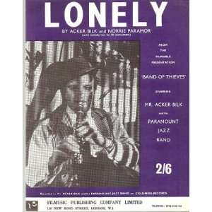  Sheet Music Lonely Acker Bilk and His Jazz Band 179 