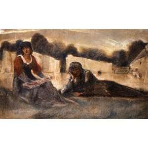 Hand Made Oil Reproduction   Edward Coley Burne Jones   32 x 20 inches 