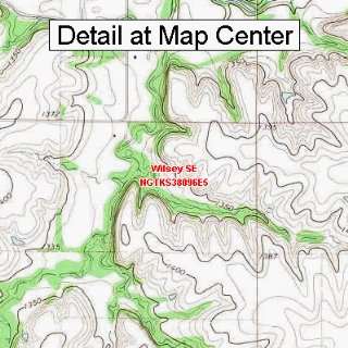   Topographic Quadrangle Map   Wilsey SE, Kansas (Folded/Waterproof